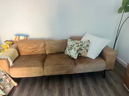 Photo of free Leather 3 seater Sofa (E17) #1