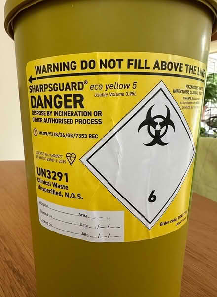 Photo of free Sharpsguard clinical waste bin (Stamford Lincs) #3