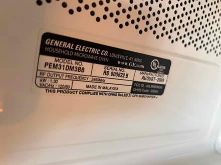 Photo of free Black GE Microwave (East Queen Anne, Seattle) #3