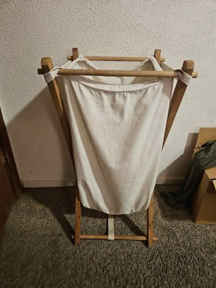 Photo of free Cloth and wood laundry basket (Fair Oaks and Wolfe) #1