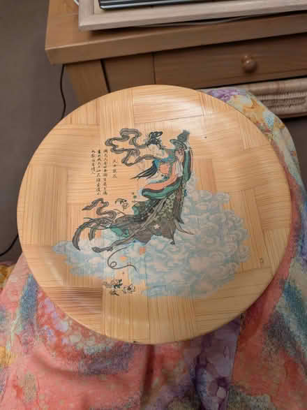 Photo of free Bamboo Plate with flower goddess design. (Caversham Park RG4) #2
