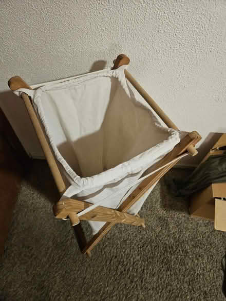 Photo of free Cloth and wood laundry basket (Fair Oaks and Wolfe) #3
