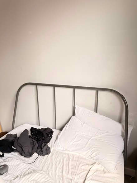 Photo of free Grey Metal Bed Frame (Streatham SW16 1PS) #1