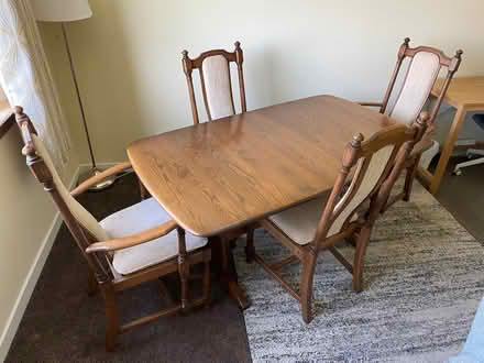 Photo of free dining table and four chairs (Barleybank G66) #1