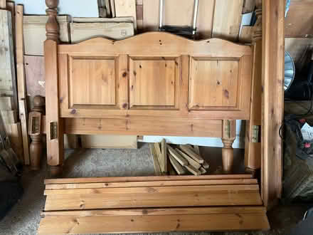 Photo of free Solid pine king size bed frame (Hertford SG13) #1