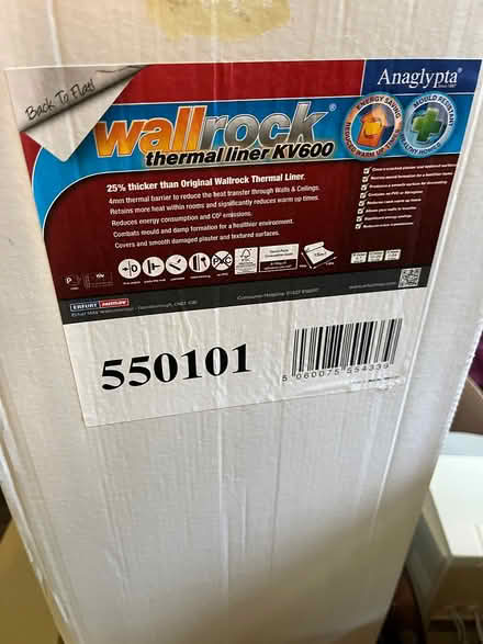Photo of free Wall rock thermal liner KV600 (Bassingbourn SG8) #1