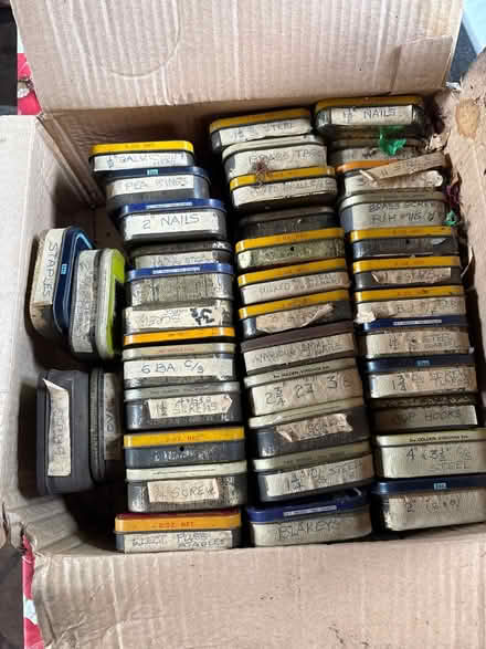 Photo of free tins of assorted screws etc (London W3) #1