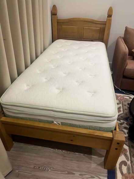 Photo of free ِExcellent wooden bed with mattress (North West Cambridge Area Action Plan (Propsed) CB3) #1