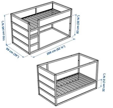 Photo of free IKEA Kura Reversible Bed Frame (Without Mattress) (Swinton G69) #2