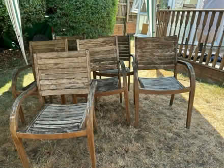 Photo of free 6 garden chairs (Oakwood road ME16 8) #2