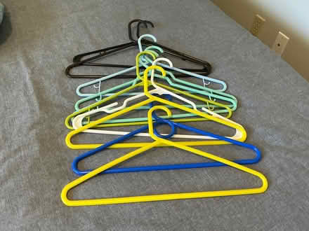 Photo of free Assorted plastic clothing hangers (Kirkland / Finn Hill) #1