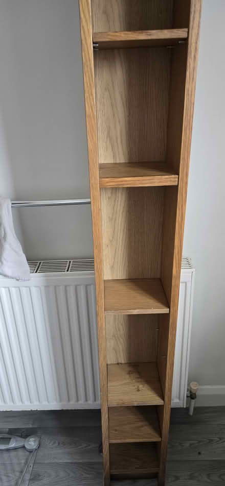 Photo of free Tall wooden shelf (Frenchgate Road BN22) #1