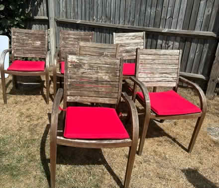 Photo of free 6 garden chairs (Oakwood road ME16 8) #1