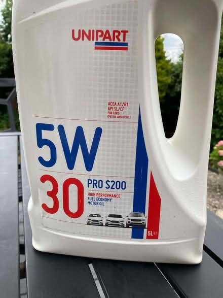 Photo of free Unipart 5 Litre Car Engine Oil 5W 30 Pro S200 (4L Left) (Calthwaite CA11) #1