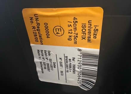 Photo of free Maxi Cosi Pebble Plus Baby Car Seat (City Centre NR3) #4