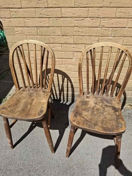 Photo of free Pair of old wooden chairs (Mangotsfield BS16) #2