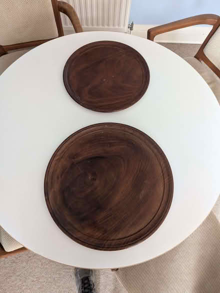 Photo of free 5 hand-crafted hardwood trays in stand (Old Road OX3) #2