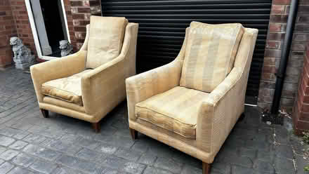 Photo of free Two solid oak frame Laura Ashley chairs cost £4700 (Newall Green M23) #3