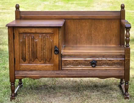 Photo of free Dark Wood Telephone Table Seat (Llandderfel LL23) #1