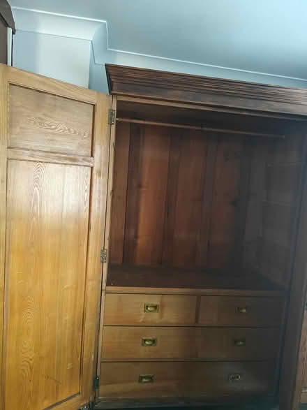Photo of free 3 door vintage solid wood wardrobe (RM16 4QT) #2