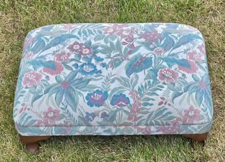 Photo of free Floral padded footstool (Llandderfel LL23) #2
