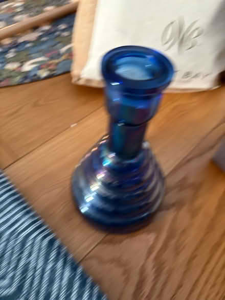 Photo of free Iridescent Blue Glass Vase (Crouch End N8) #1