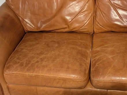 Photo of free Next tan leather 2 seater sofa (Wandsworth SW18) #3