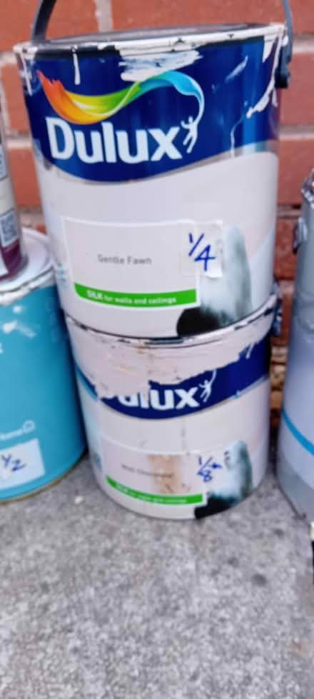 Photo of free Partly filled Paint tins (Benhall GL51) #3
