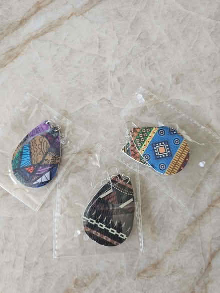 Photo of free African print earrings (Lower Morden SM3) #1