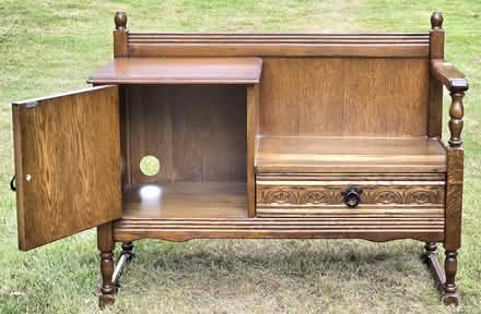 Photo of free Dark Wood Telephone Table Seat (Llandderfel LL23) #4