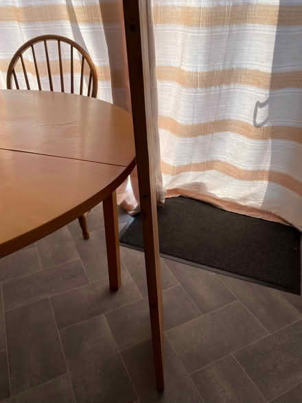 Photo of free Dining table with 4 chairs extends to seat 6 with added pane (Middleton Cheney OX17) #1