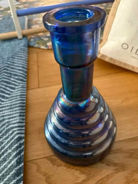 Photo of free Iridescent Blue Glass Vase (Crouch End N8) #2