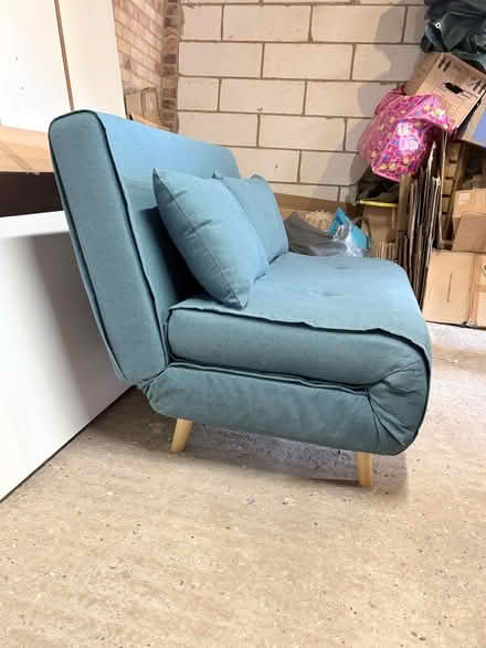 Photo of free Small teal sofa (Bowthorpe NR5) #2