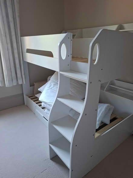 Photo of free White wooden bunkbed (W6 Melrose Gardens) #1