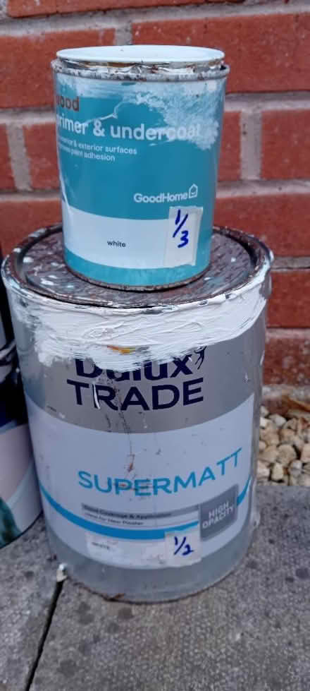 Photo of free Partly filled Paint tins (Benhall GL51) #4