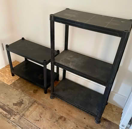Photo of free 2 tier & 3 tier plastic shelf units (CO7 Wivenhoe) #3