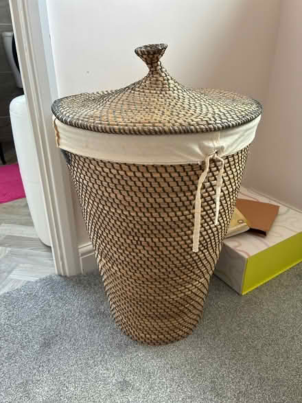 Photo of free Wicker washing basket (Hitchin, SG5) #1