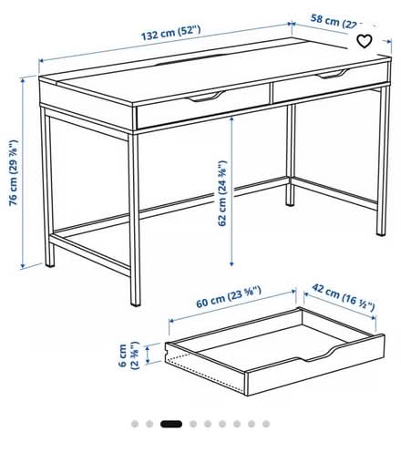 Photo of free IKEA Alex white desk (Killiney) #3