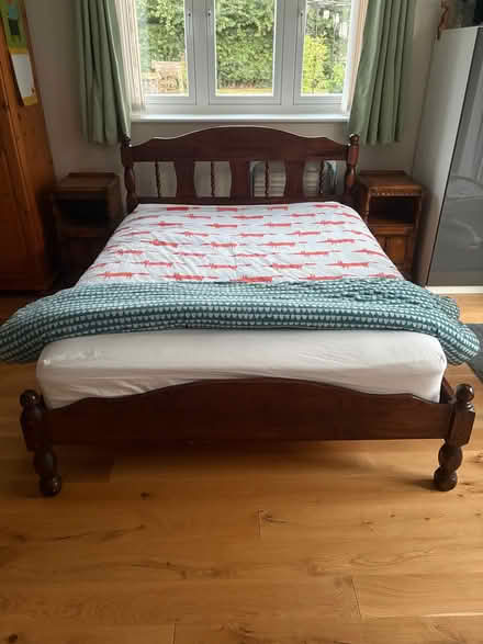 Photo of free Wooden double bed frame (West Camel BA22) #1