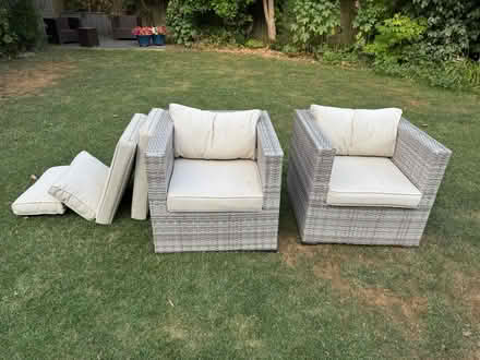 Photo of free Garden chairs, grey, rattan (Nantwich CW5) #1