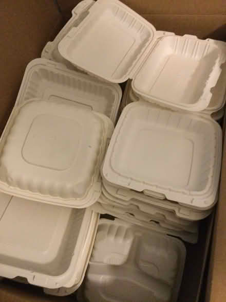 Photo of free clamshell take out containers (Wedgwood) #2
