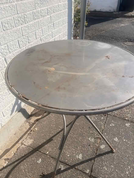 Photo of free Garden table - Small metal (Cricklewood NW2) #1