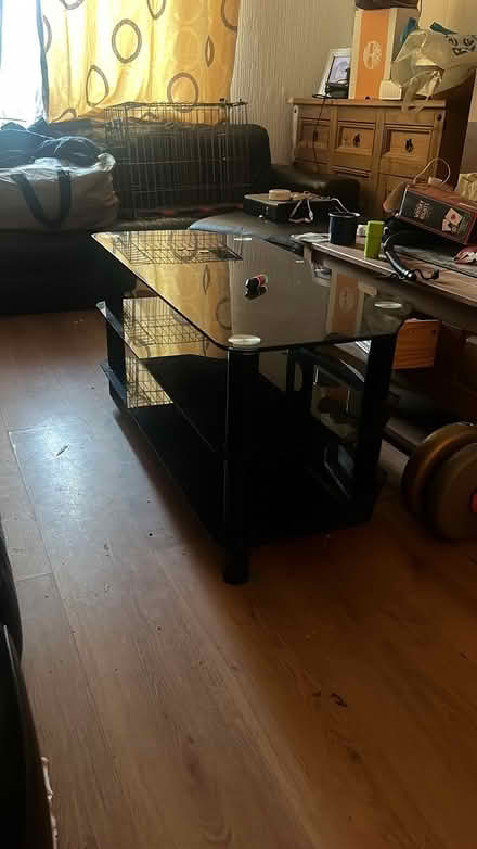 Photo of free Glass tv unit (Blackburn BB1) #1