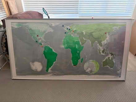 Photo of free Very large framed world map (NW7) #1