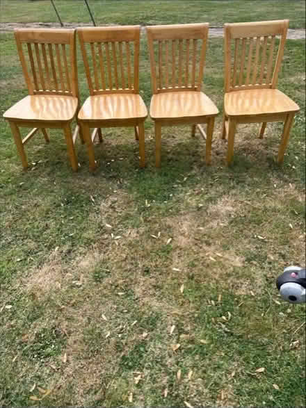 Photo of free 4 pine chairs (Burstow RH6) #1