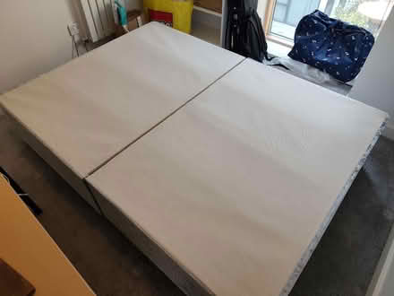Photo of free Grey Upholstered Divan Double Bed Frame (Northern Quarter M4) #1