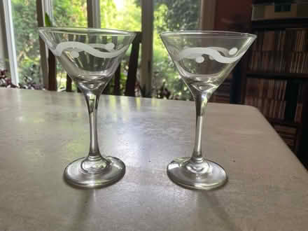 Photo of free Set of 2 martini glasses (Bethesda- River Rd & Wilson Ln) #1