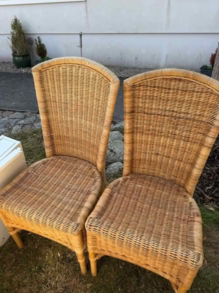 Photo of free Wicker Dining Room chairs (Killiney) #1