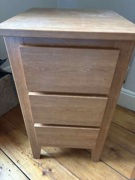 Photo of free Chest of drawers and bedside table (Greaves LA1) #2