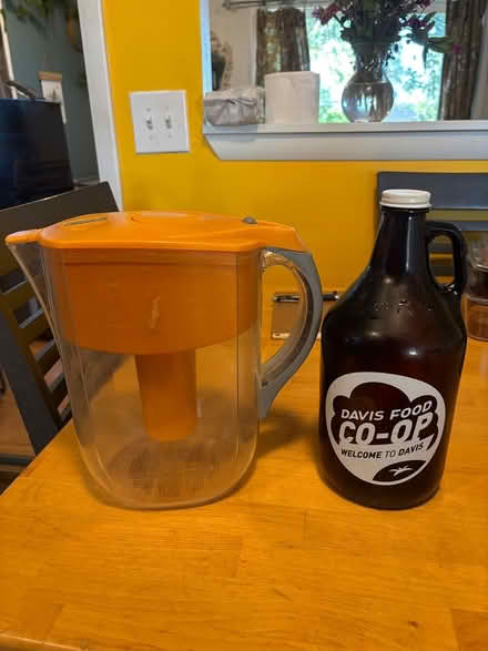 Photo of free Glass growler + Brita pitcher (SW Denver (Alameda + Federal)) #1